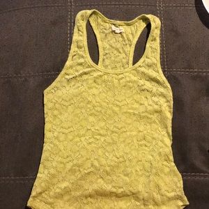 Green lace muscle shirt